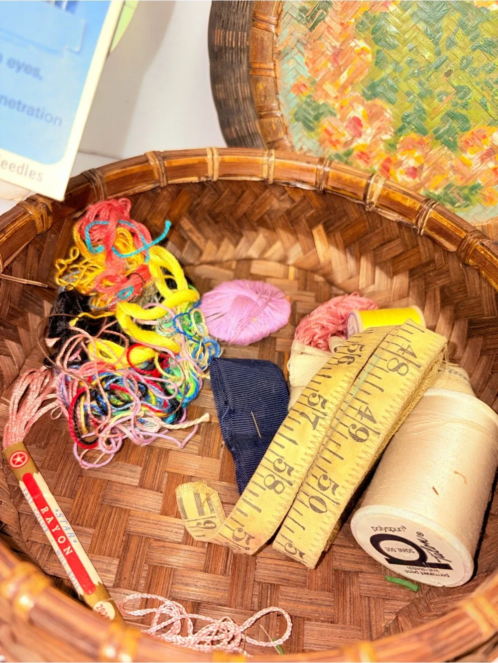 Vintage Chinese Sewing Basket